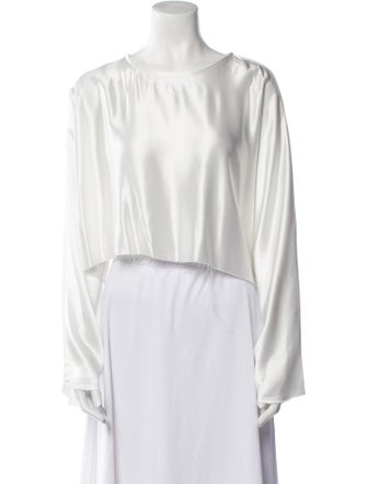 Nonchalant Bateau Neckline Long Sleeve Blouse