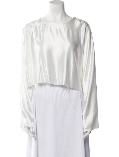 Nonchalant Bateau Neckline Long Sleeve Blouse