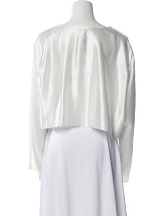 Nonchalant Bateau Neckline Long Sleeve Blouse