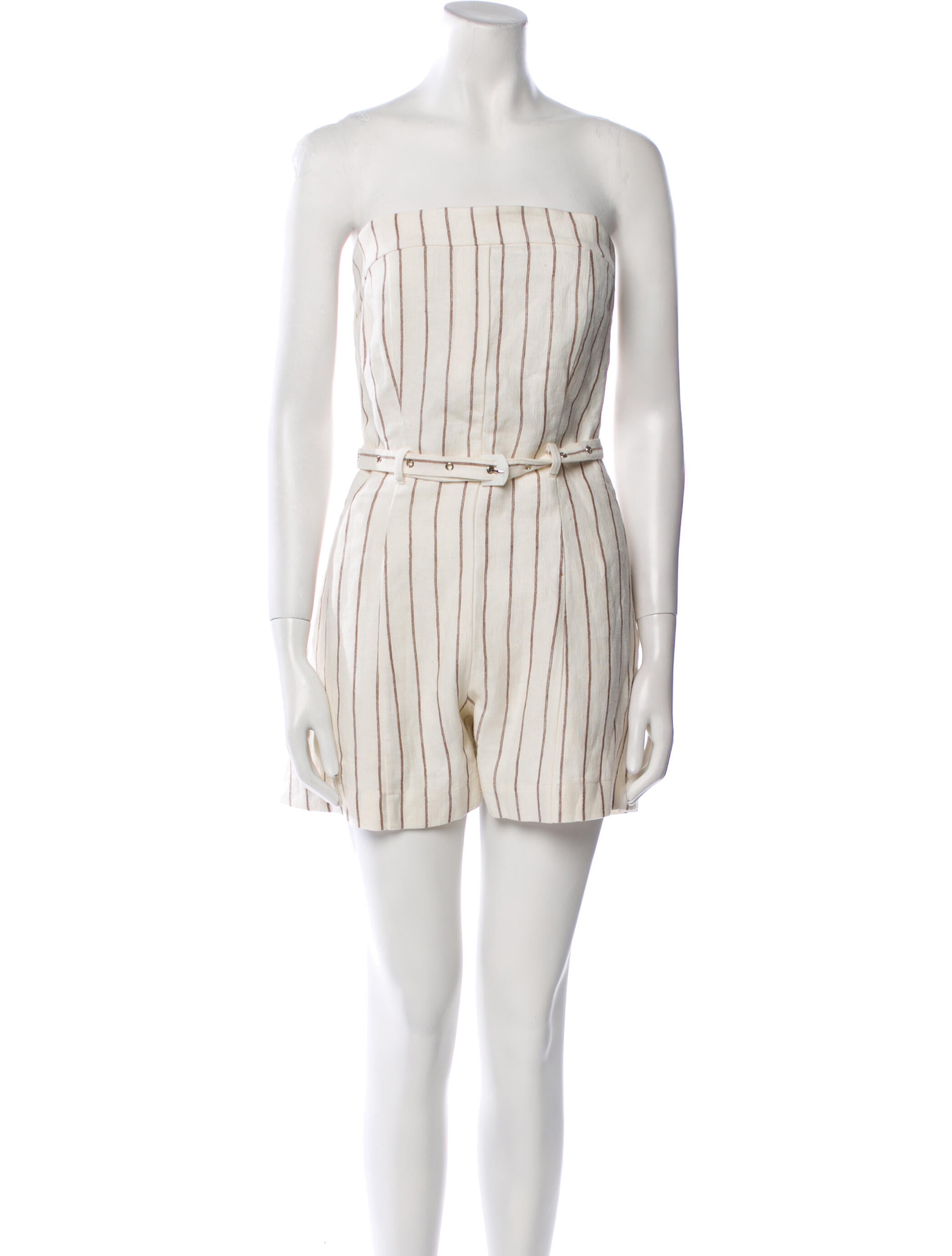 Nonchalant Linen Striped Romper