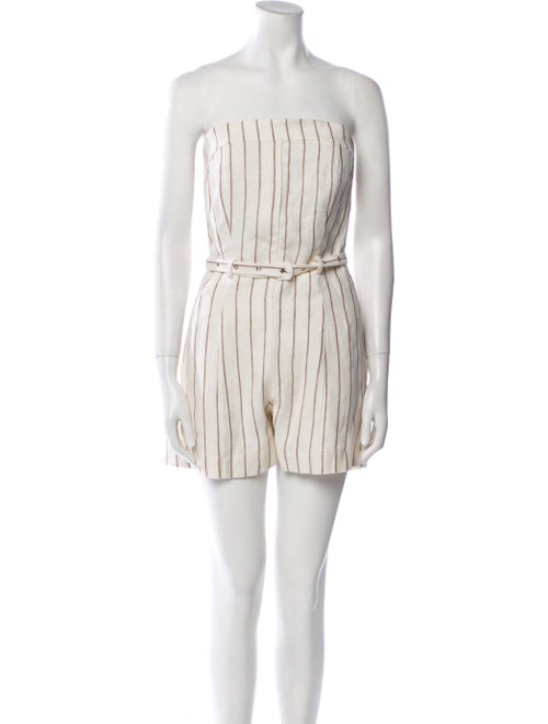 Nonchalant Linen Striped Romper