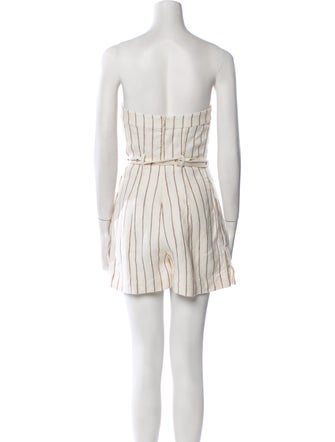 Nonchalant Linen Striped Romper