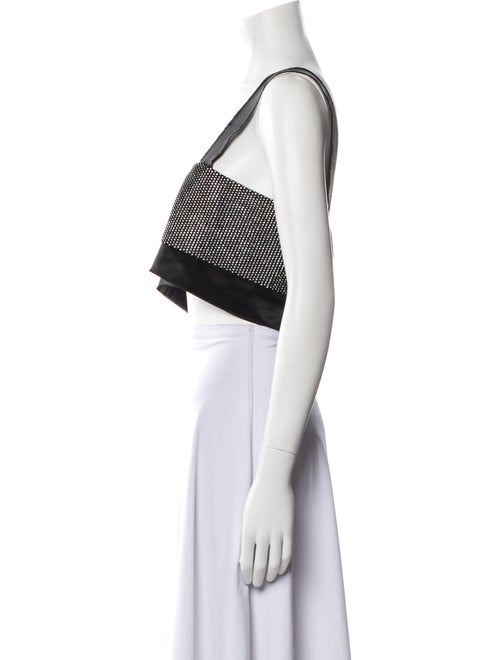 Nonchalant Colorblock Pattern Square Neckline Crop Top