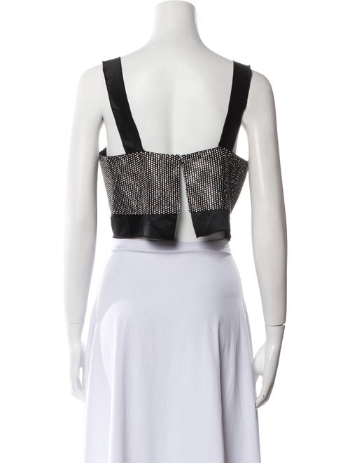 Nonchalant Colorblock Pattern Square Neckline Crop Top