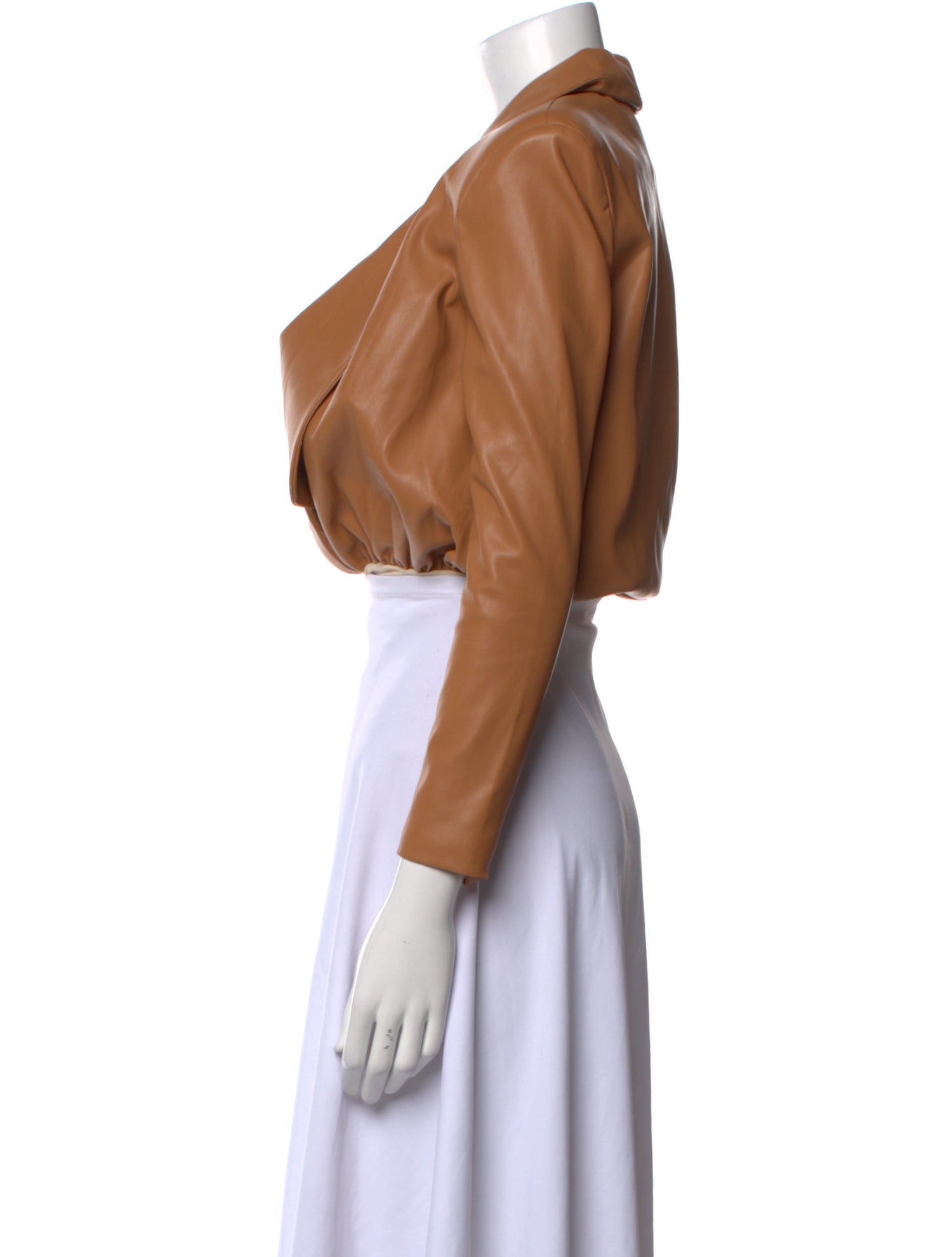 Nonchalant V-Neck Long Sleeve Crop Top