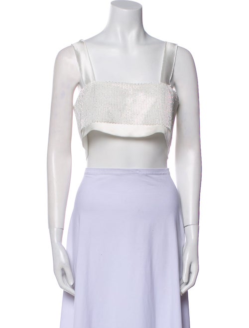 Nonchalant Square Neckline Sleeveless Crop Top