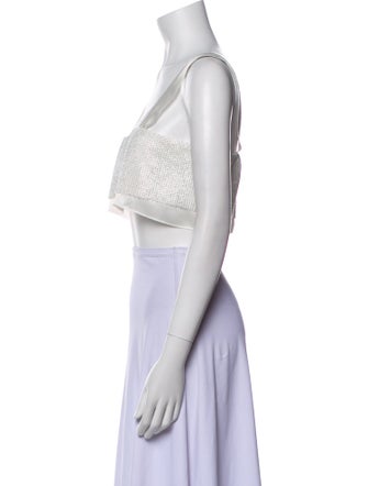 Nonchalant Square Neckline Sleeveless Crop Top