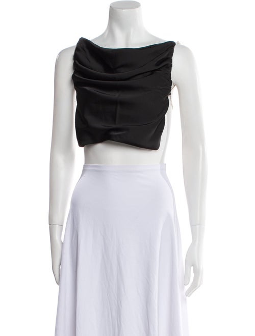 Nonchalant Bateau Neckline Sleeveless Crop Top
