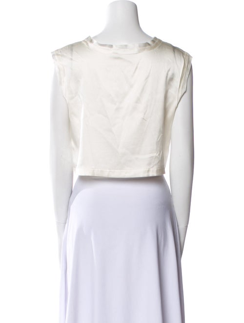 Nonchalant Silk Cowl Neck Crop Top