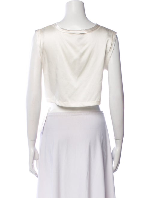 Nonchalant Silk Bateau Neckline Crop Top