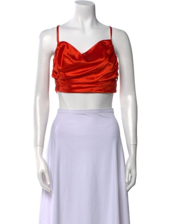 Nonchalant Square Neckline Sleeveless Crop Top