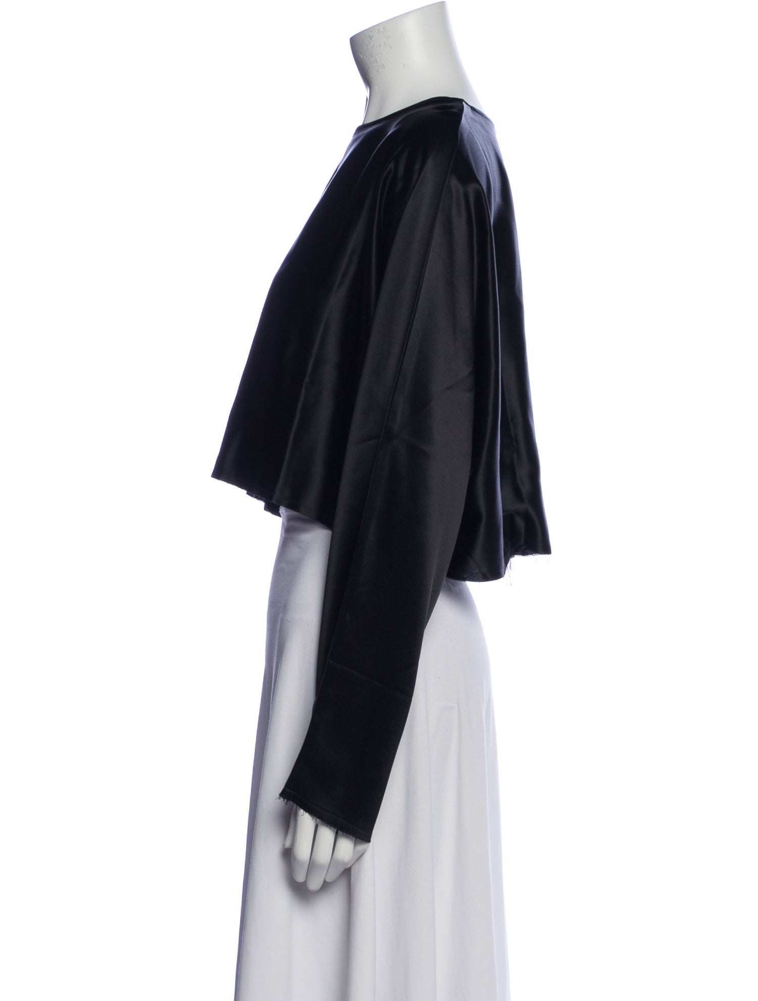 Nonchalant Bateau Neckline Long Sleeve Crop Top w/ Tags