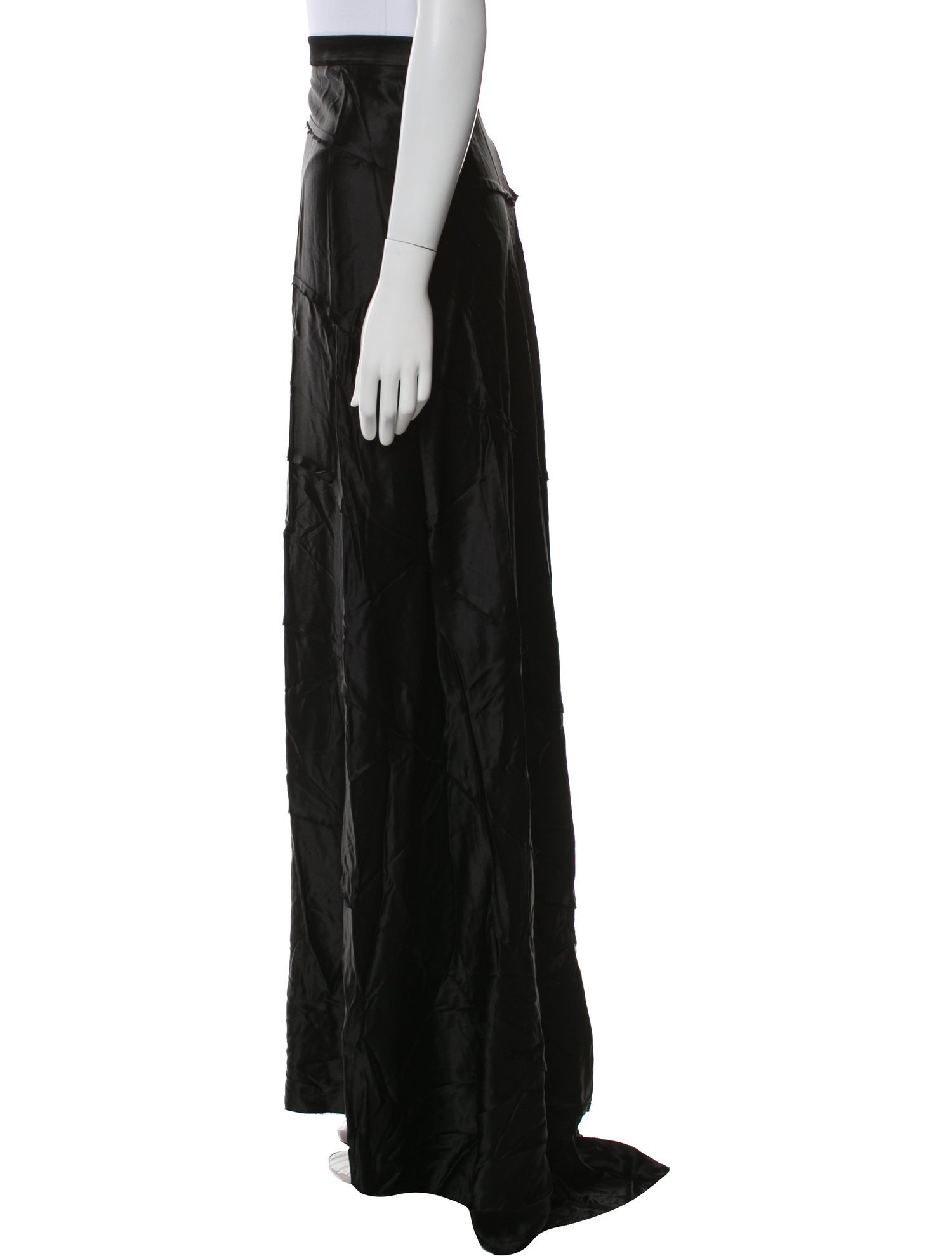 Nonchalant Raw-Edge Trim Long Skirt w/ Tags