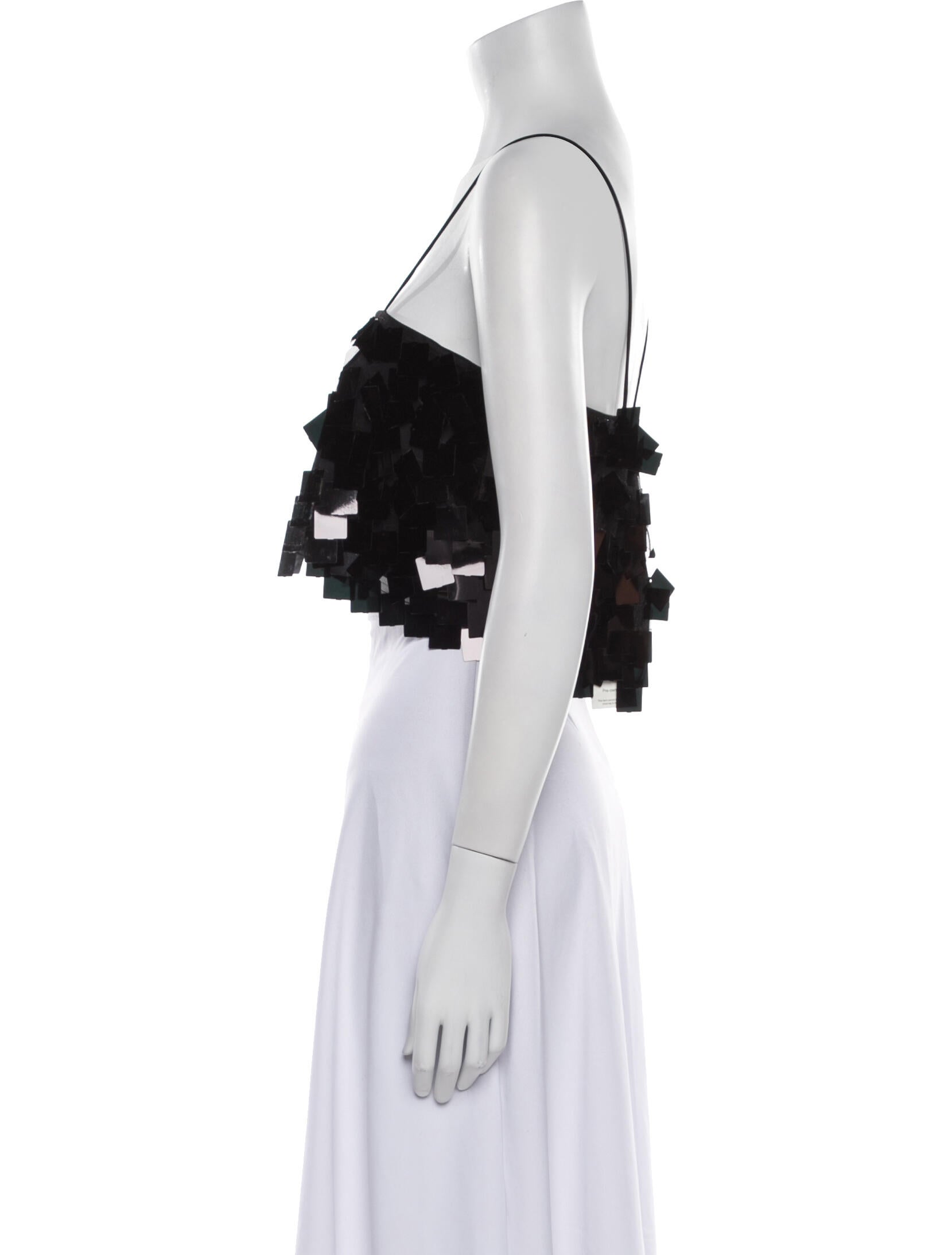 Nonchalant Printed Square Neckline Crop Top