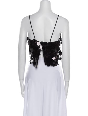 Nonchalant Printed Square Neckline Crop Top