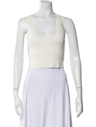 Nonchalant Square Neckline Sleeveless Crop Top