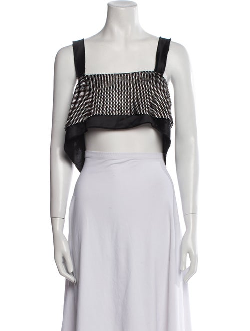 Nonchalant Square Neckline Sleeveless Crop Top