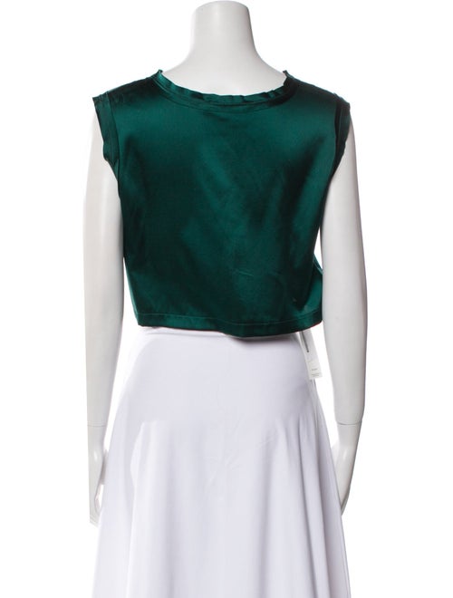 Nonchalant Silk Scoop Neck Crop Top