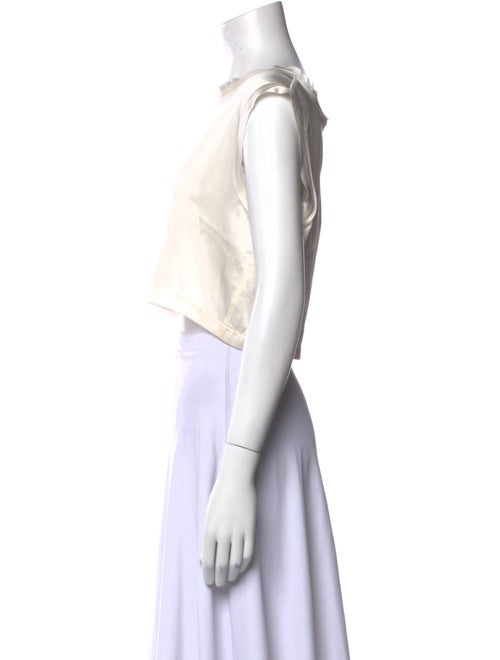 Nonchalant Silk Scoop Neck Crop Top