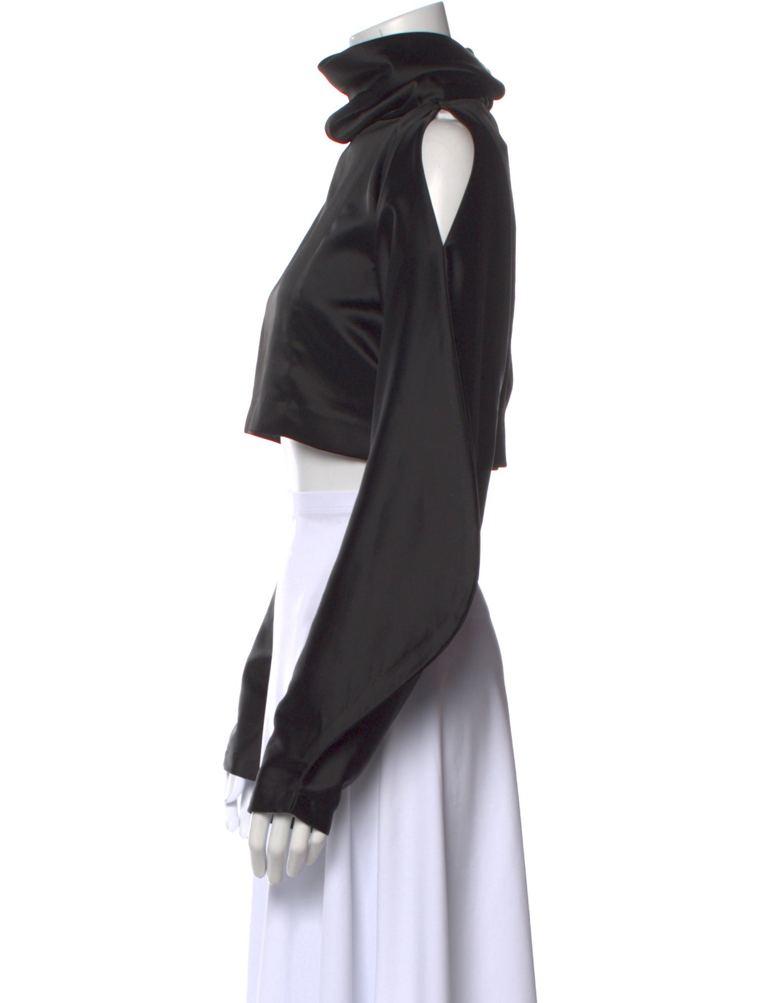 Nonchalant Turtleneck Long Sleeve Crop Top