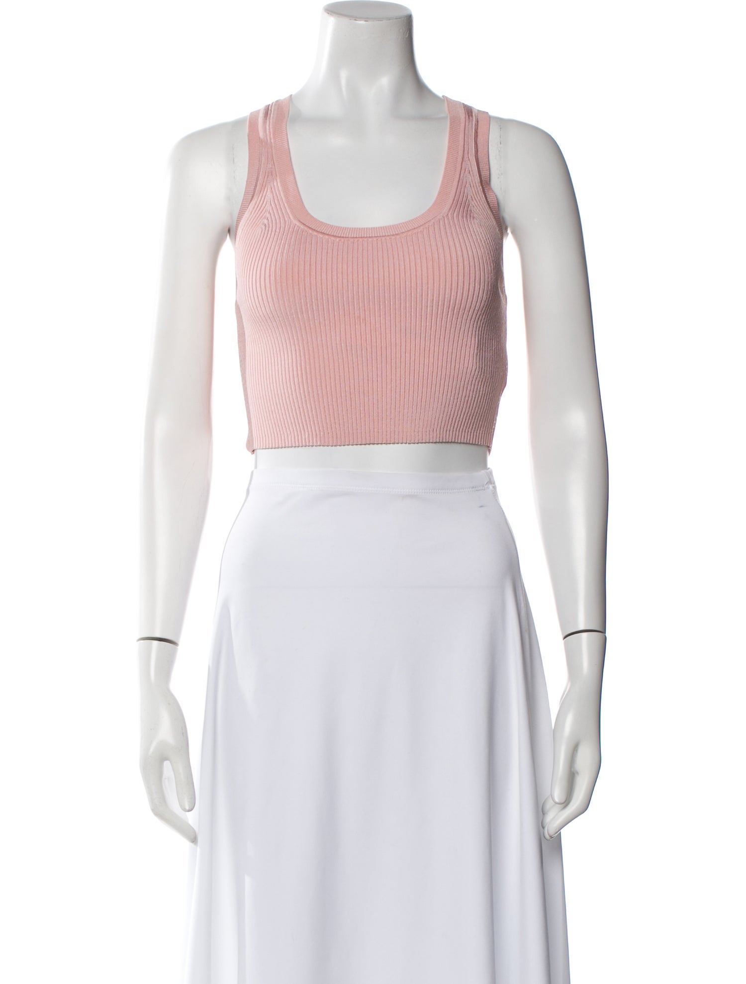 Nonchalant Scoop Neck Sleeveless Crop Top