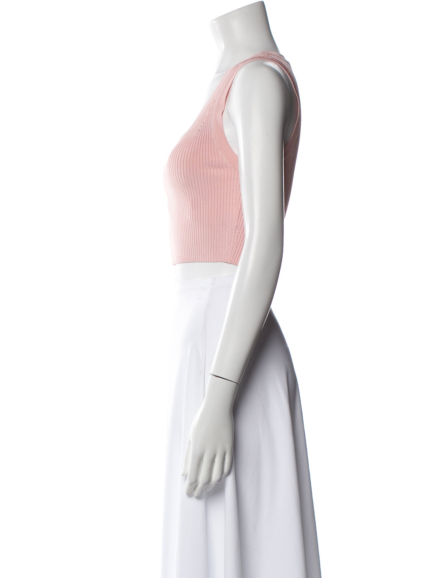 Nonchalant Scoop Neck Sleeveless Crop Top