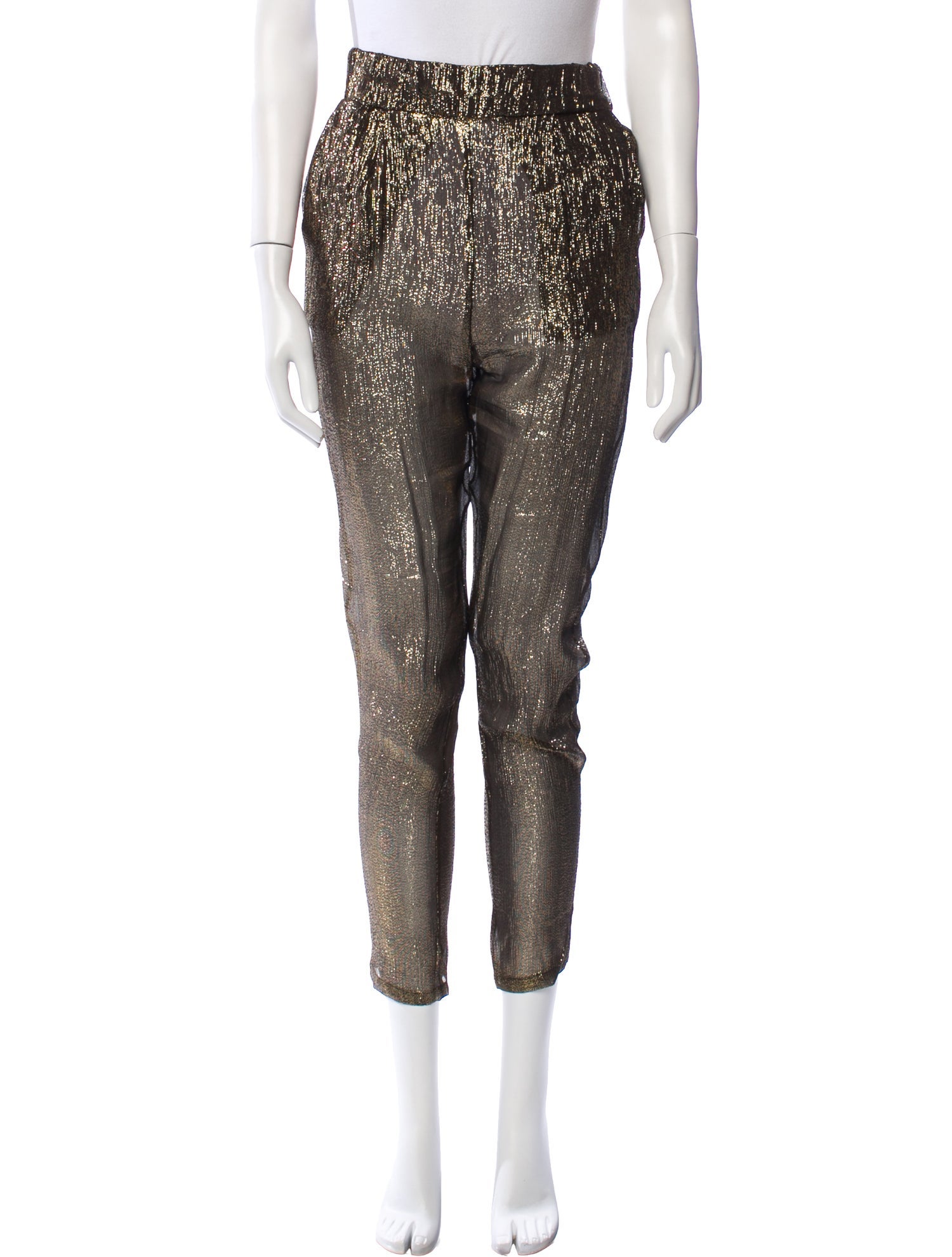 Nonchalant Silk Skinny Leg Pants