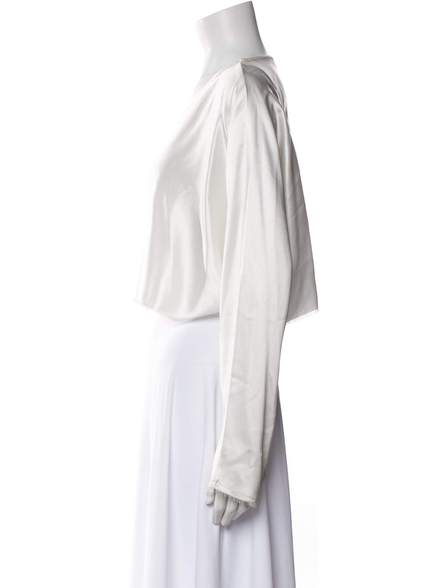 Nonchalant Bateau Neckline Long Sleeve Crop Top