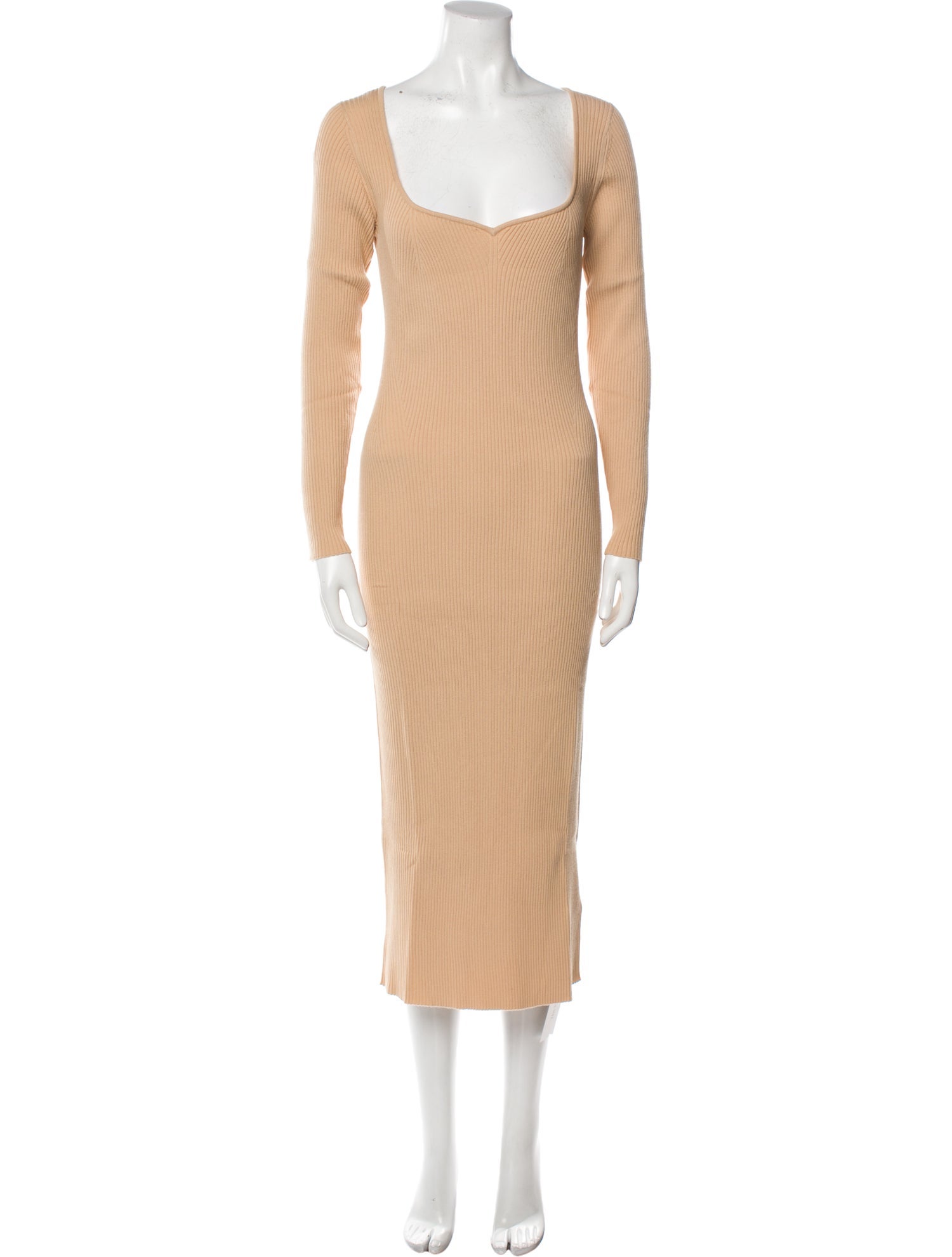 NINETY PERCENT Square Neckline Midi Length Dress