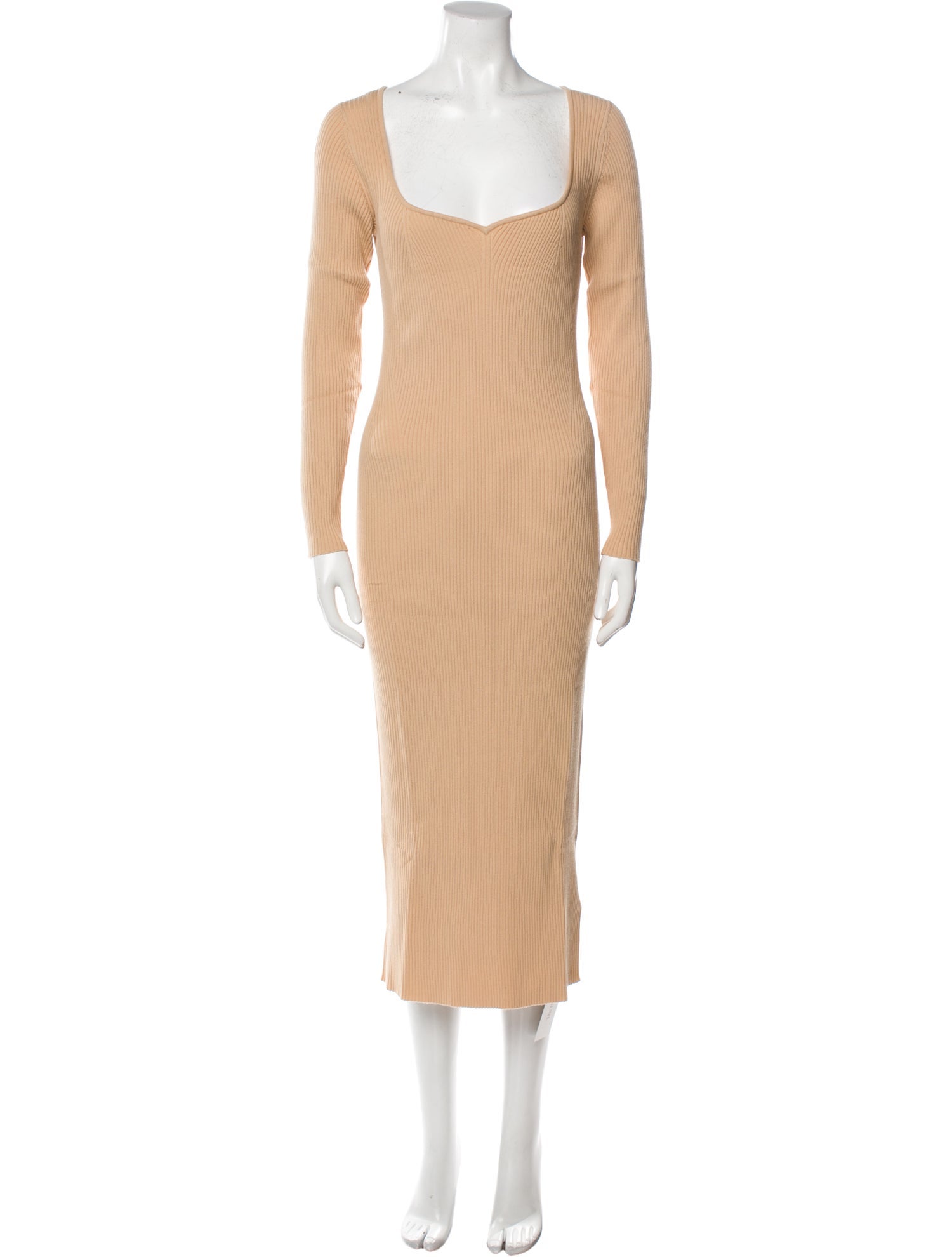 NINETY PERCENT Square Neckline Midi Length Dress