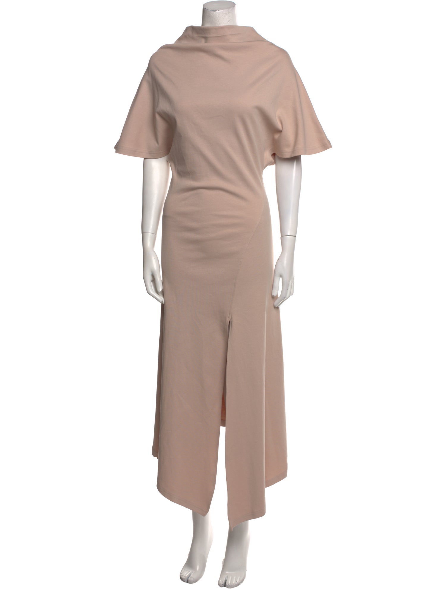 NINETY PERCENT Mock Neck Midi Length Dress