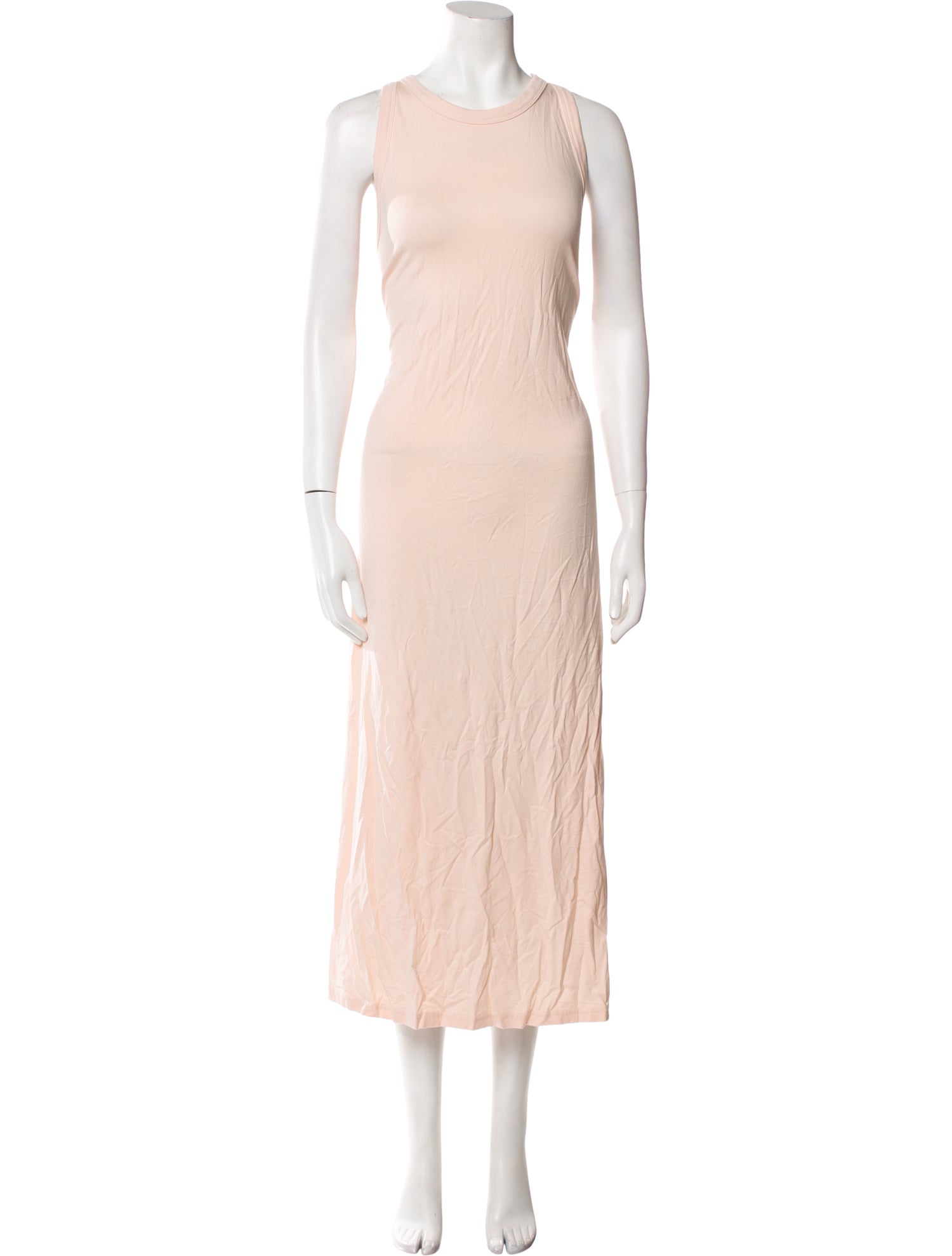 NINETY PERCENT Crew Neck Long Dress