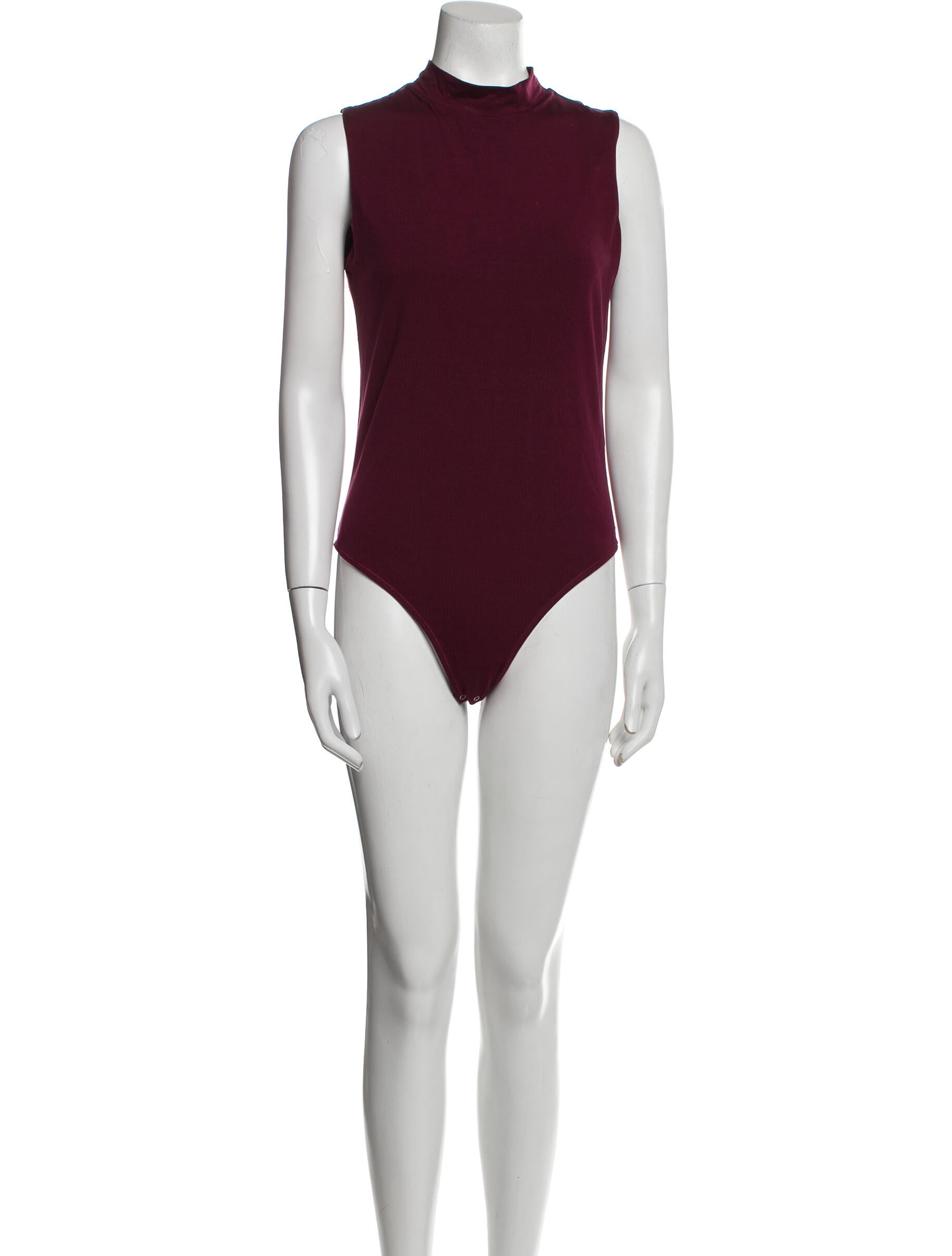 NINETY PERCENT Nylon Mock Neck Bodysuit