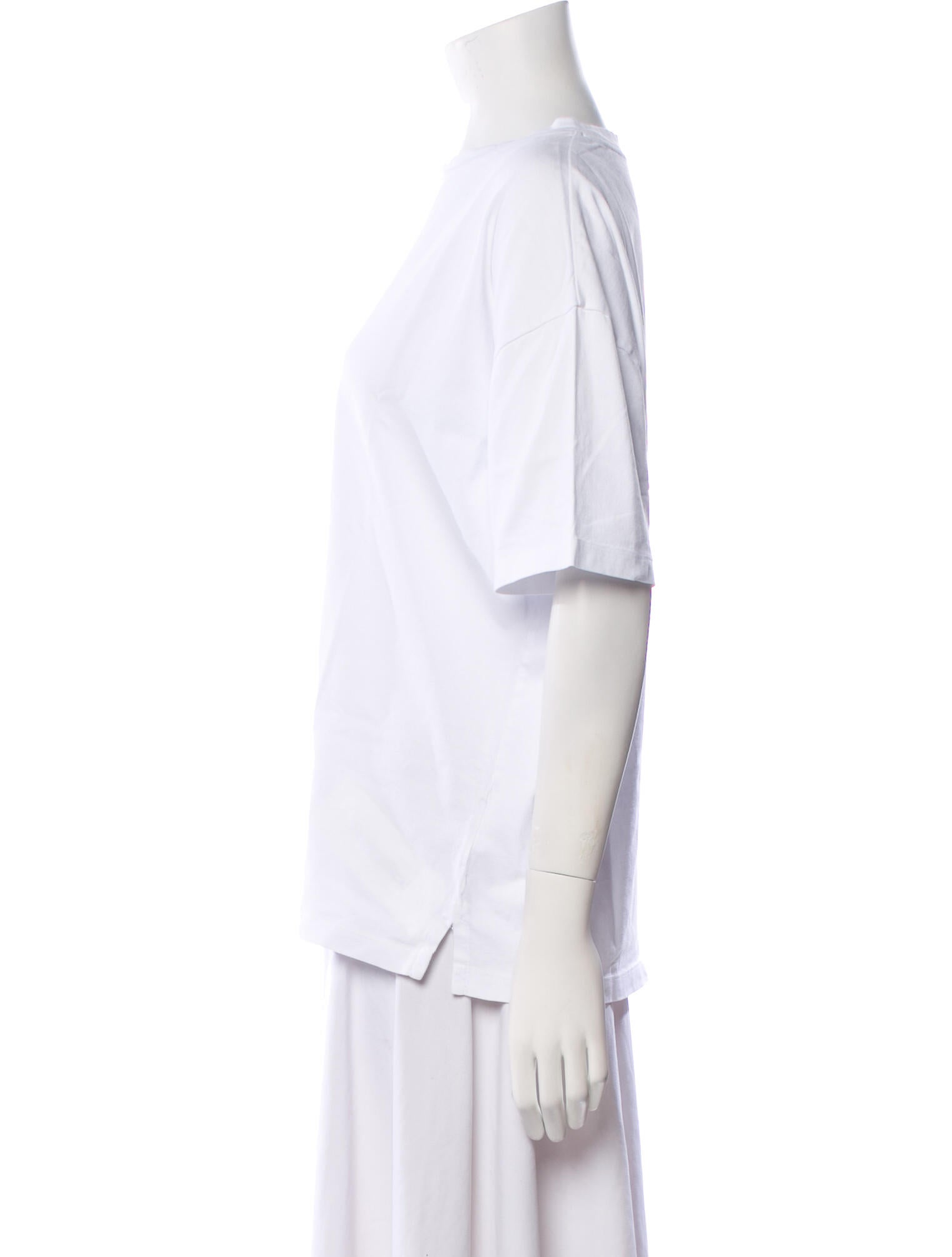 NINETY PERCENT Bateau Neckline Short Sleeve T-Shirt