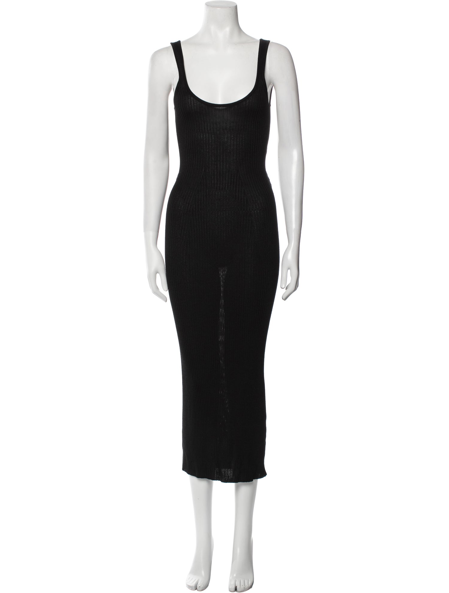 NINETY PERCENT Scoop Neck Long Dress