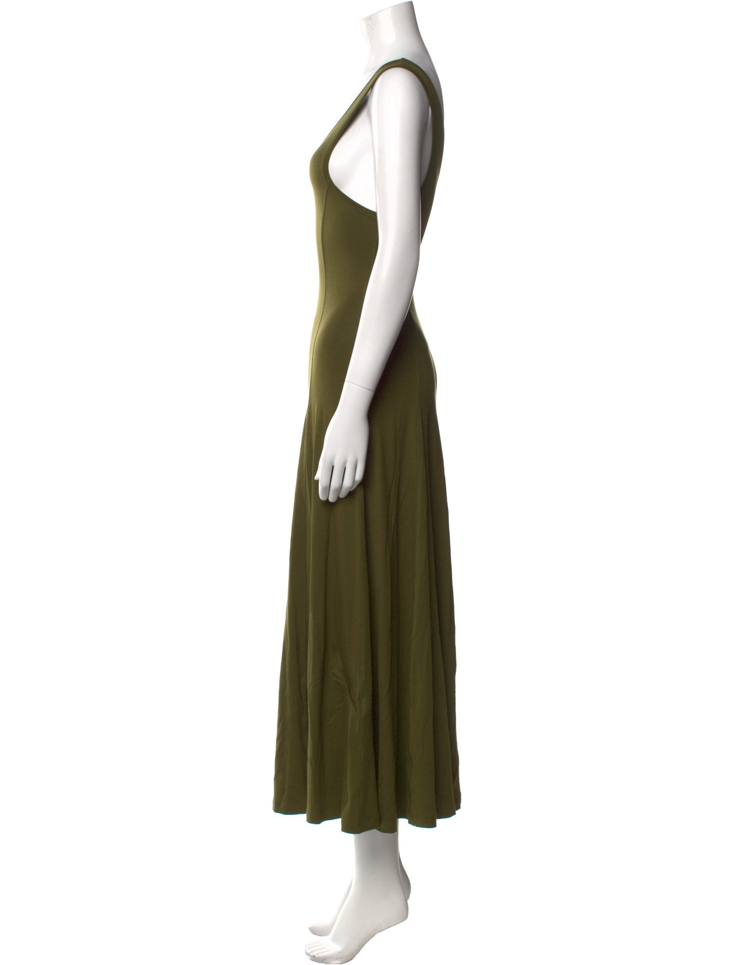 NINETY PERCENT Scoop Neck Long Dress