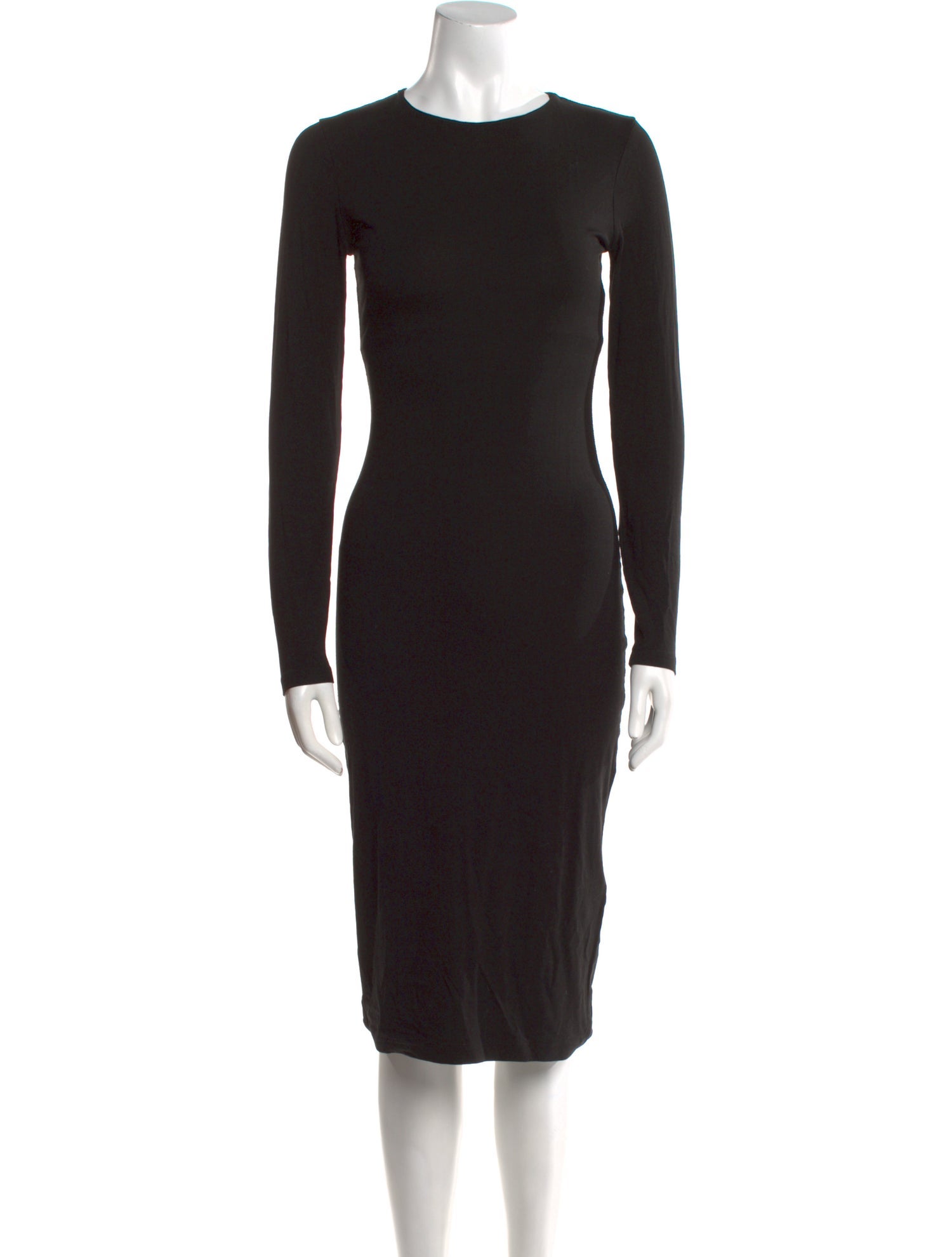 NINETY PERCENT Crew Neck Midi Length Dress