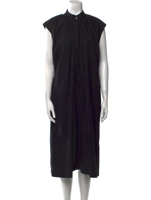 NINETY PERCENT Mock Neck Midi Length Dress