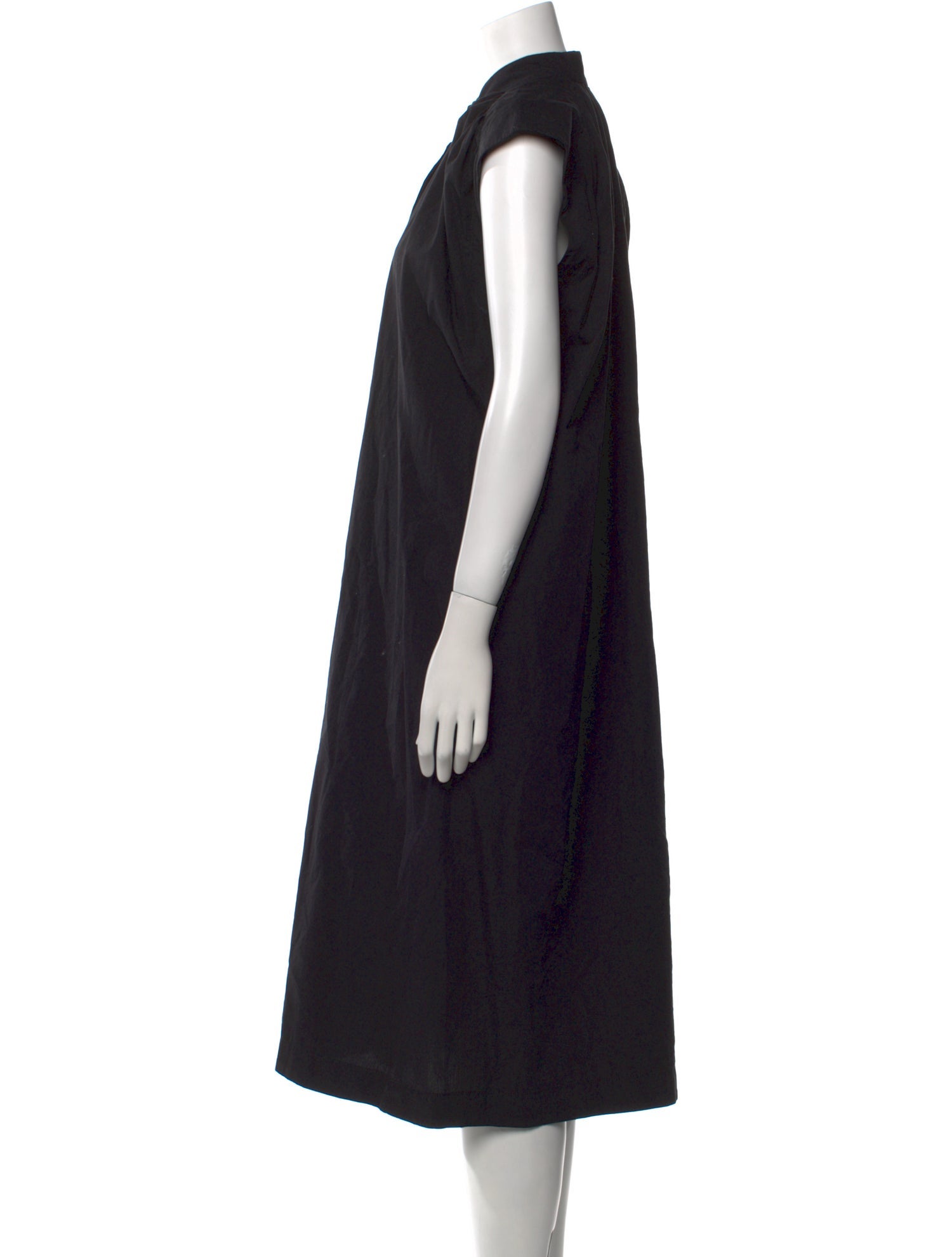 NINETY PERCENT Mock Neck Midi Length Dress