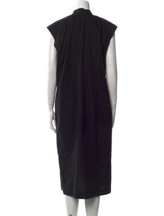 NINETY PERCENT Mock Neck Midi Length Dress