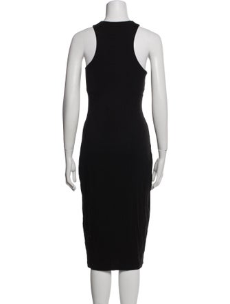 NINETY PERCENT Crew Neck Midi Length Dress