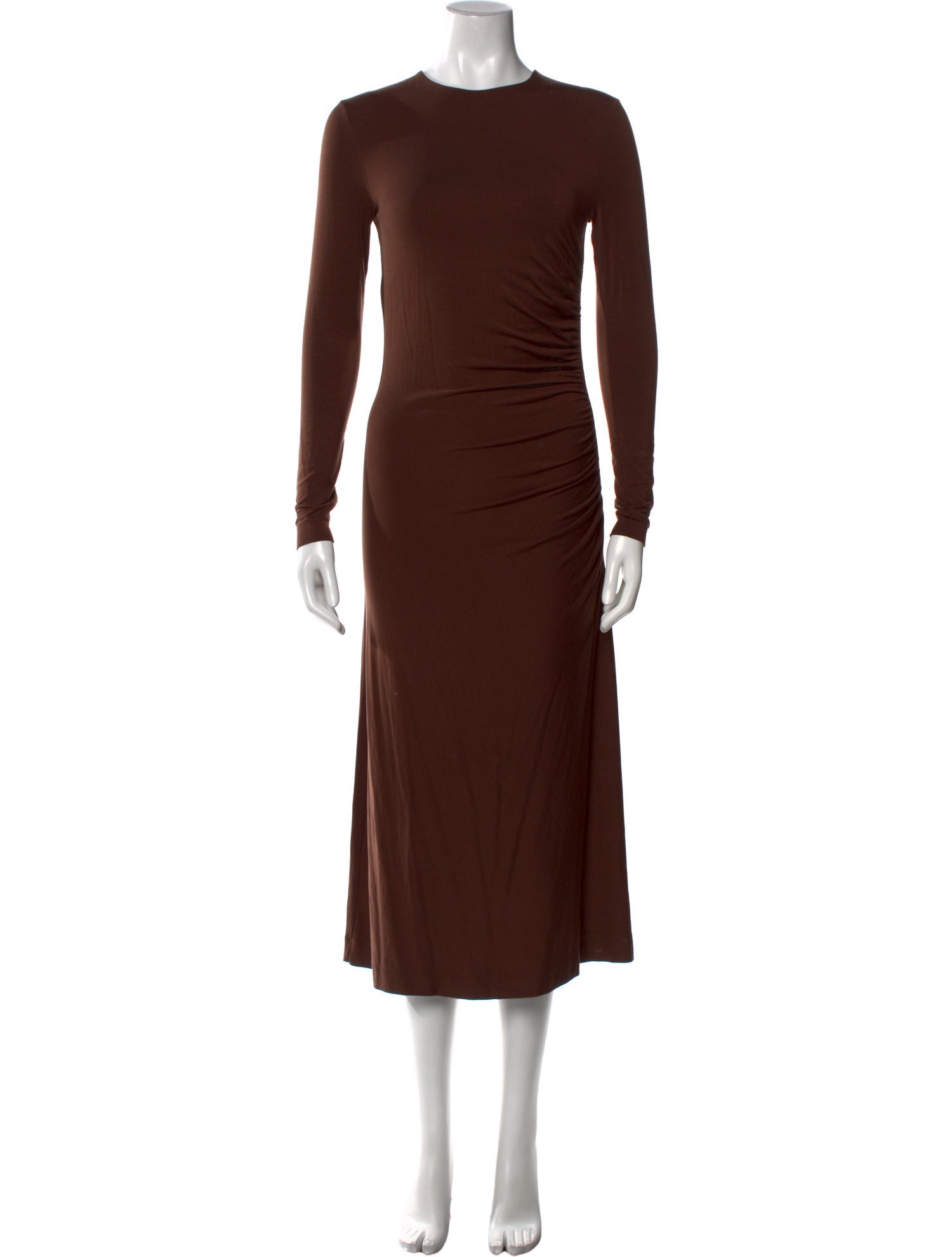 NINETY PERCENT Crew Neck Midi Length Dress