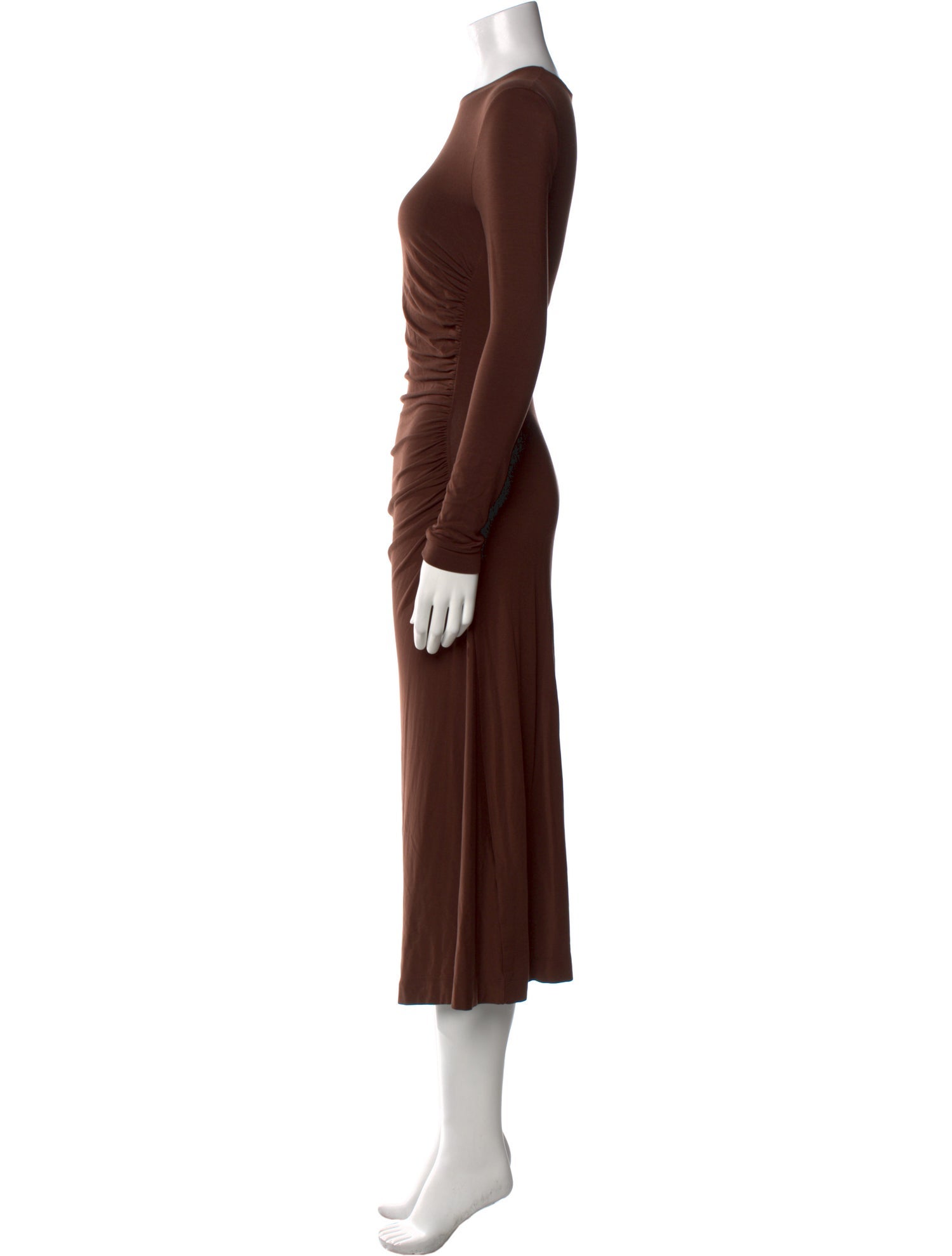 NINETY PERCENT Crew Neck Midi Length Dress