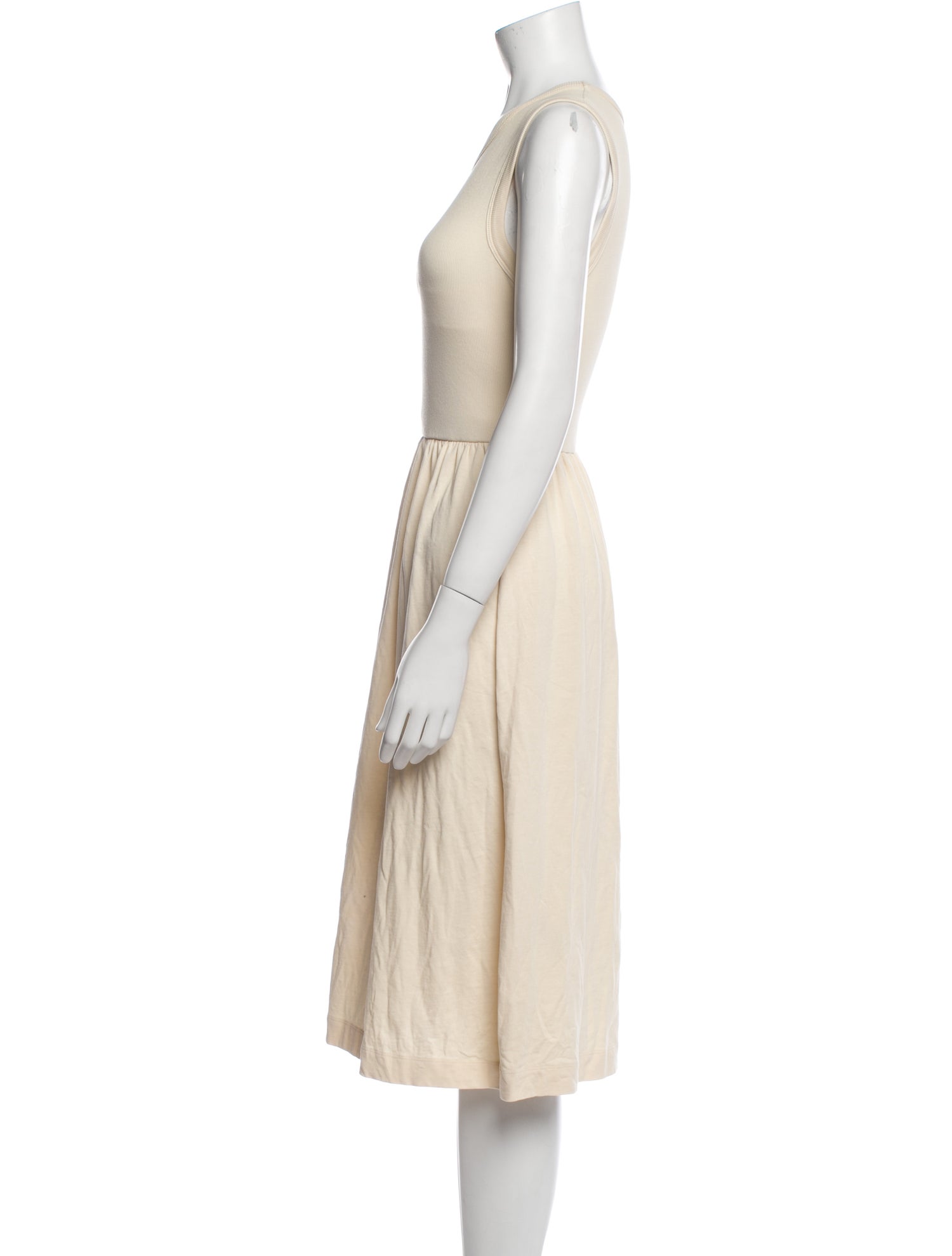 NINETY PERCENT Scoop Neck Midi Length Dress