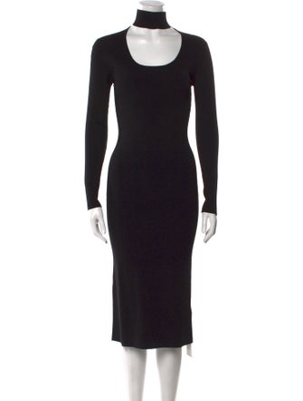 NINETY PERCENT Turtleneck Midi Length Dress