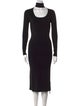 NINETY PERCENT Turtleneck Midi Length Dress