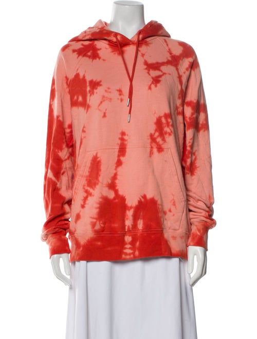 NINETY PERCENT Tie-Dye Print V-Neck Hoodie