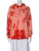 NINETY PERCENT Tie-Dye Print V-Neck Hoodie