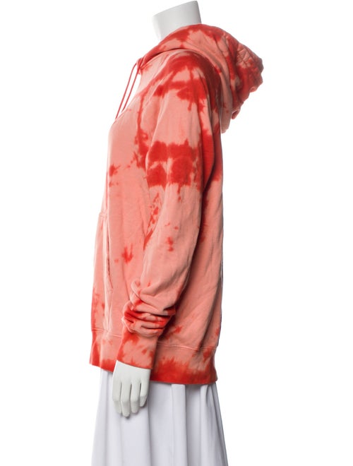 NINETY PERCENT Tie-Dye Print V-Neck Hoodie