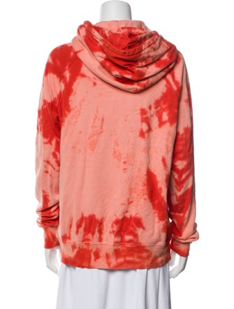 NINETY PERCENT Tie-Dye Print V-Neck Hoodie